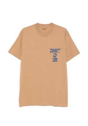 Carhartt WIP Blocks logo-print T-shirt - Brown