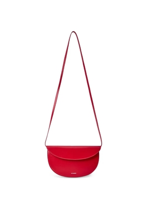 Jil Sander medium Coin curved-flap leather shoulder bag - Red