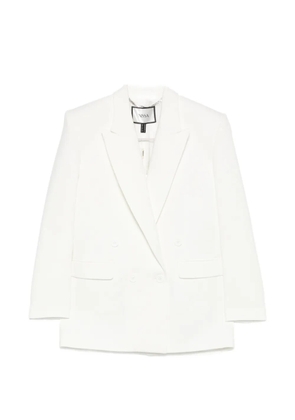 NISSA double-breasted pocket blazer - White