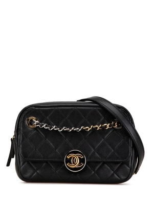 CHANEL Pre-Owned 2019 CC Quilted Lambskin Chain Camera Bag crossbody bag - Black