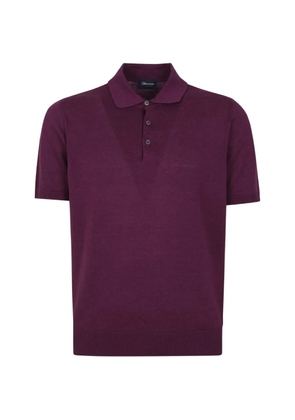 Drumohr buttoned polo shirt - Purple