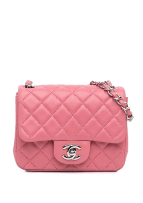 CHANEL Pre-Owned 2013-2014 Mini Square Classic Lambskin Single Flap crossbody bag - Pink