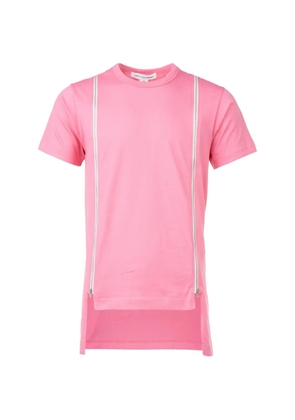 Comme Des Garçons Shirt zip-detail T-shirt - Pink