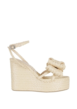 MACH & MACH Le Cadeau Raffia espadrilles - Neutrals