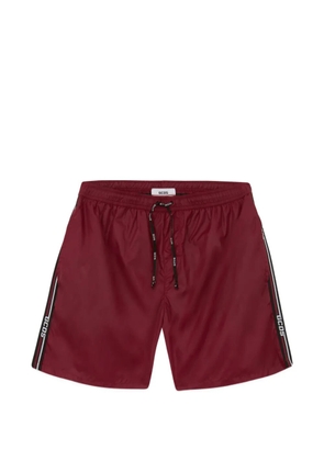 GCDS logo-tape short swim shorts - Red