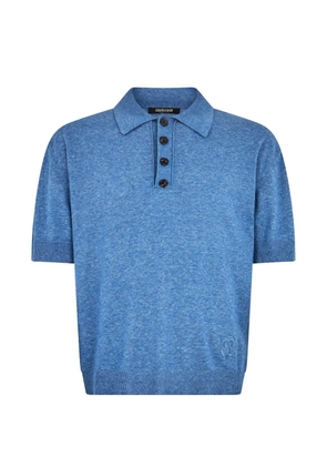 Roberto Cavalli logo-embroidered polo shirt - Blue