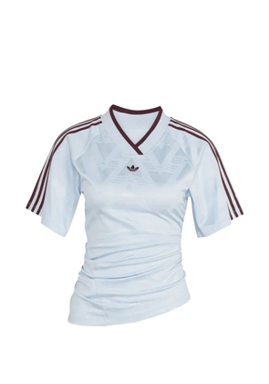 adidas rouched V-neck tee - Blue