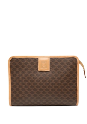 Celine Pre-Owned 2014 Macadam Coated Canvas clutch bag - Brown