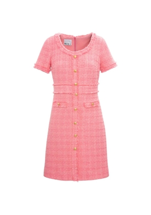 WEILL PARIS fringed tweed dress - Pink