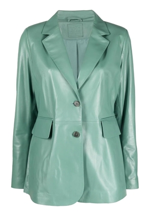 Desa 1972 leather single-breasted blazer - Green