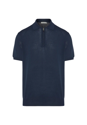 Canali zip polo shirt - Blue