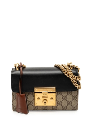 Gucci Pre-Owned 2016-2025 Small GG Supreme Padlock crossbody bag - Brown