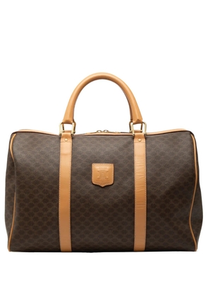 Celine Pre-Owned 2013 Macadam Coated Canvas boston bag - Brown