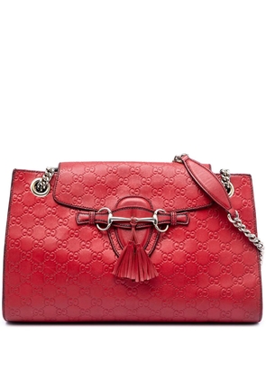 Gucci Pre-Owned 2016-2026 Large Guccissima Emily shoulder bag - Red