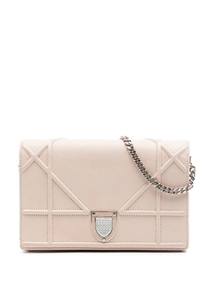 Christian Dior Pre-Owned 2017 Grained Calfskin Diorama Wallet on Chain crossbody bag - Pink