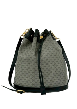 Gucci Pre-Owned 2000-2015 Micro GG Supreme Drawstring bucket bag - Black