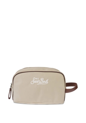 MC2 Saint Barth Westwood logo-embroidered wash bag - Neutrals