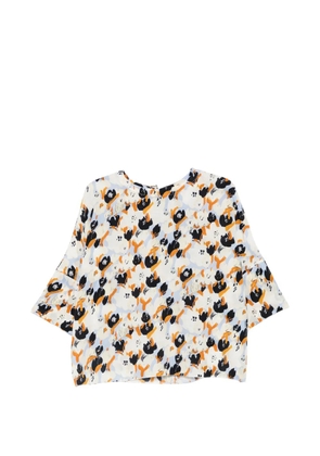 Marni floral-pattern blouse - Blue