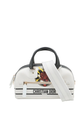 Christian Dior Pre-Owned 2021-2025 Small Leather Tiger Dior Vibe Zip Bowling Bag satchel - White