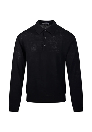 Diana Studio long-sleeved polo shirt - Black
