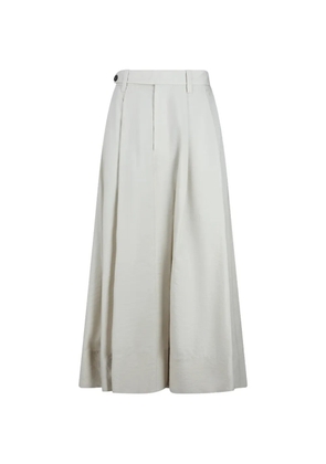 Brunello Cucinelli beaded belt maxi skirt - White