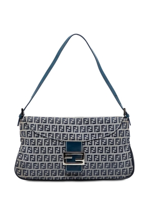 Fendi Pre-Owned 2000-2010 Zucchino Canvas Double Flap shoulder bag - Grey