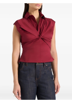 Manière De Voir Yvette twist-seam sleeveless shirt - Red