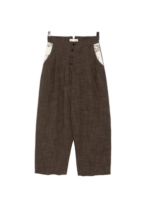 GG IN RED wid-leg trousers - Brown