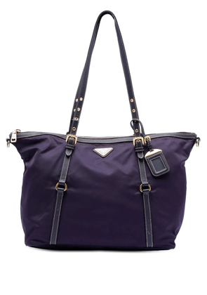 Prada Pre-Owned 2013-2026 Saffiano Trimmed Tessuto satchel - Purple