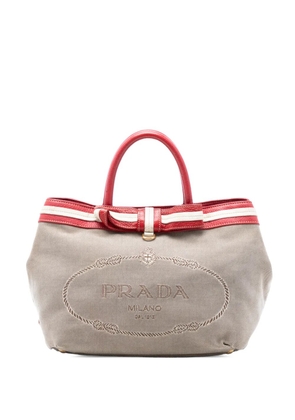Prada Pre-Owned 2013-2026 Canvas Canapa Logo tote bag - Brown