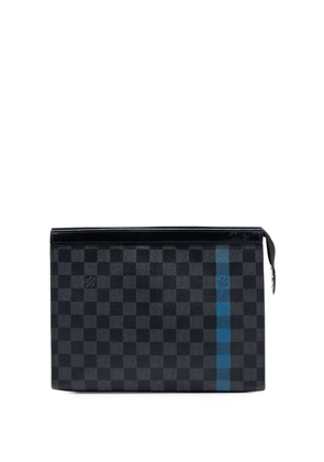 Louis Vuitton Pre-Owned 2018 Damier Graphite Stripe Pochette Voyage MM clutch bag - Black