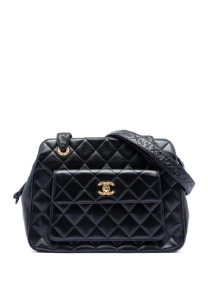 CHANEL Pre-Owned 1991-1994 CC Quilted Lambskin Front Pocket crossbody bag - Black