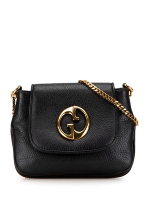 Gucci Pre-Owned 2000-2015 Small Leather 1973 Chain crossbody bag - Black