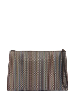 Paul Smith Signature Stripe vertical striped clutch bag - Blue