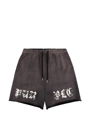Purple Brand Worn Gothic 'Black' track shorts