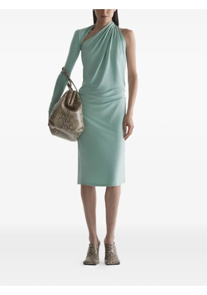 Mugler draped loop dress - Blue