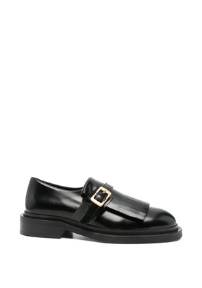 ADRIANNA FERETTI fringed buckle shoes - Black