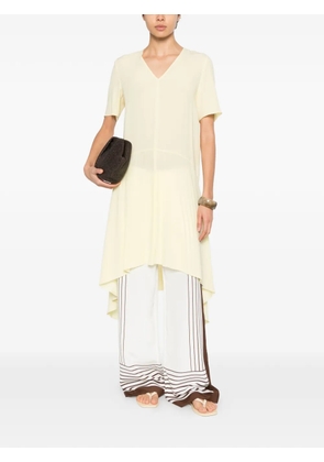 Fabiana Filippi draped asymmetric dress - Yellow
