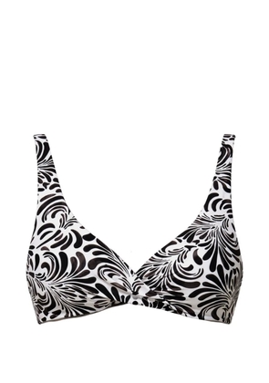 TWINSET Knitted botanical bikini top - Neutrals