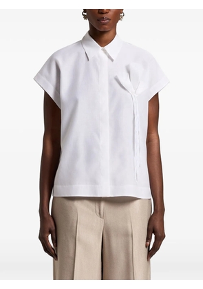 Peserico floral appliqué shirt - White