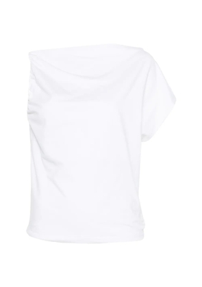 ALPHA STUDIO shoulder-tie top - White