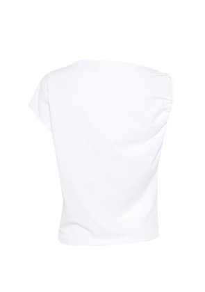 ALPHA STUDIO shoulder-tie top - White