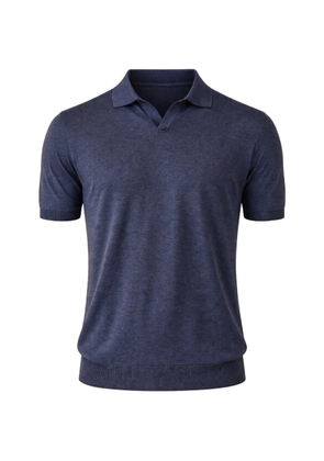 Gran Sasso polo-collar T-shirt - Blue
