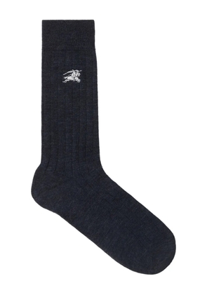 Burberry embroidered-logo socks - Blue