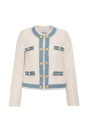 WEILL PARIS tweed denim jacket - Neutrals