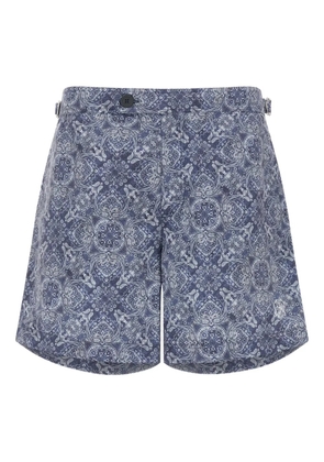 Brunello Cucinelli paisley-print swim shorts - Blue