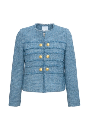 WEILL PARIS fringed tweed jacket - Blue