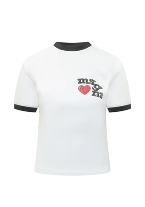 MSGM ringer detail T-shirt - White