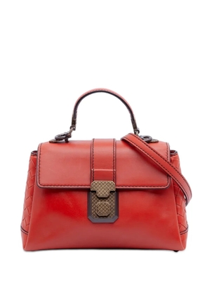 Bottega Veneta Pre-Owned 2010-2025 Mini Intrecciato Trimmed Nappa Piazza Top Handle satchel - Orange