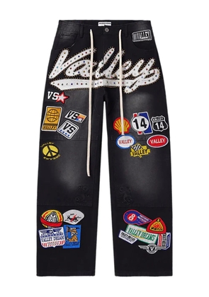 Vale 1980s Painters embellished denim shorts - Black